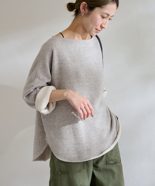 FRAMeWORK（フレームワーク）の「≪追加≫コットンリヨセルボートネックSWEAT（スウェット・レディース・ブラック/ホワイト系その他/グレー・FREE）」の22枚目の写真