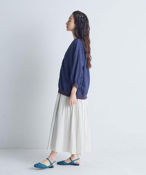 conges payes ADIEU TRISTESSE(コンジェ ペイエ アデュートリステス)の「綿シャーリングシャツカーディガン(カーディガン/ボレロ・レディース・ブラック×グレー/ネイビー/ブラック・38)」の17枚目の写真