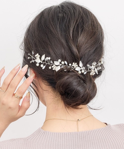 セール】メタルリーフヘッドドレス（バレッタ/ヘアクリップ