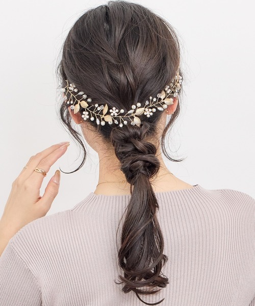 セール】メタルリーフヘッドドレス（バレッタ/ヘアクリップ