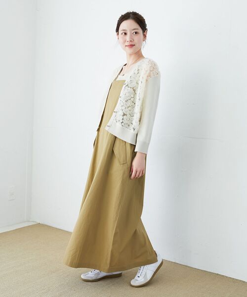 le.coeur blanc(ルクールブラン)の「《WEB限定アイテム》タイプライターサロペット(サロペット/オーバーオール・レディース・ベージュ/カーキオリーブ/チャコールグレー・38)」の22枚目の写真