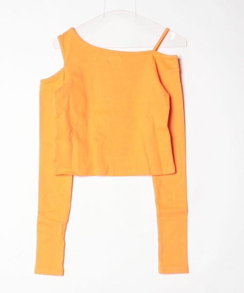 HTH（エイチティーエイチ）の「rib shoulder long tee（Tシャツ/カットソー・レディース・アッシュ/オレンジ/コーラルピンク・フリー）」の7枚目の写真