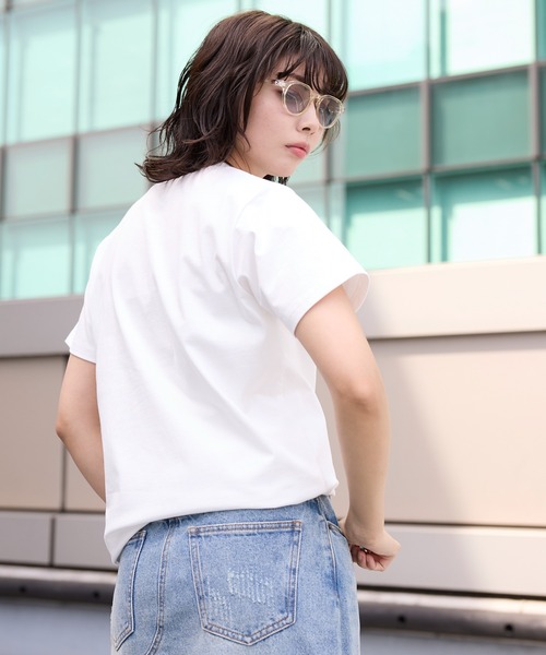 SOTT(ソット)の「GINGER star Tshirts GINGER星Tシャツ(Tシャツ/カットソー・レディース・ブラック/オフホワイト・FREE)」の3枚目の写真