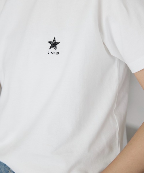 SOTT(ソット)の「GINGER star Tshirts GINGER星Tシャツ(Tシャツ/カットソー・レディース・ブラック/オフホワイト・FREE)」の10枚目の写真