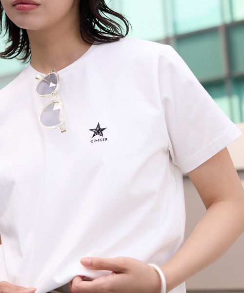 SOTT(ソット)の「GINGER star Tshirts GINGER星Tシャツ(Tシャツ/カットソー・レディース・ブラック/オフホワイト・FREE)」の19枚目の写真