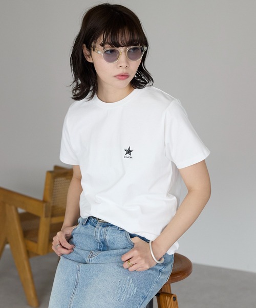 SOTT(ソット)の「GINGER star Tshirts GINGER星Tシャツ(Tシャツ/カットソー・レディース・ブラック/オフホワイト・FREE)」の21枚目の写真