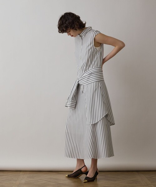 Diagram（ダイアグラム）の「ストライプシャツワンピース（シャツワンピース・レディース・ホワイト/グリーン/ブルー・36/38）」の5枚目の写真