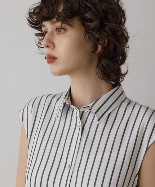 Diagram（ダイアグラム）の「ストライプシャツワンピース（シャツワンピース・レディース・ホワイト/グリーン/ブルー・36/38）」の8枚目の写真