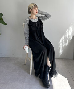 カットジョーゼットオールインワン（ワンピース）｜LOUNGEDRESS