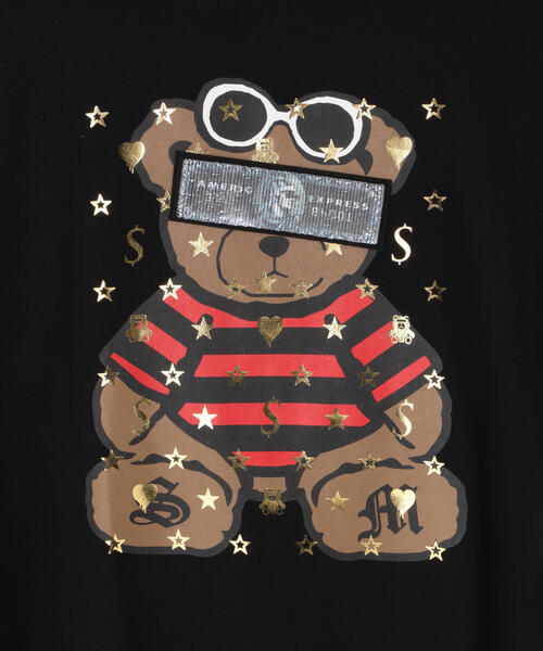 STUD MUFFIN（スタッドマフィン）の「STUD MUFFIN/スタッドマフィン/BEAR シークイン SS TEE（Tシャツ/カットソー・メンズ・ホワイト/ブラック・2/3/4）」の13枚目の写真