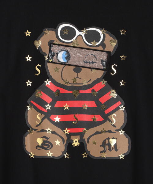STUD MUFFIN/スタッドマフィン/BEAR シークイン SS TEE（Tシャツ