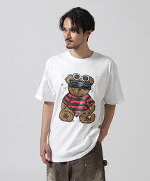 STUD MUFFIN（スタッドマフィン）の「STUD MUFFIN/スタッドマフィン/BEAR シークイン SS TEE（Tシャツ/カットソー）」