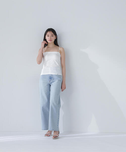 NATURAL BEAUTY BASIC（ナチュラルビューティーベーシック）の「◇【Oggi掲載】カップインベアトップ（キャミソール・レディース・ベージュ/オフホワイト/ブラック・MEDIUM/SMALL）」の14枚目の写真