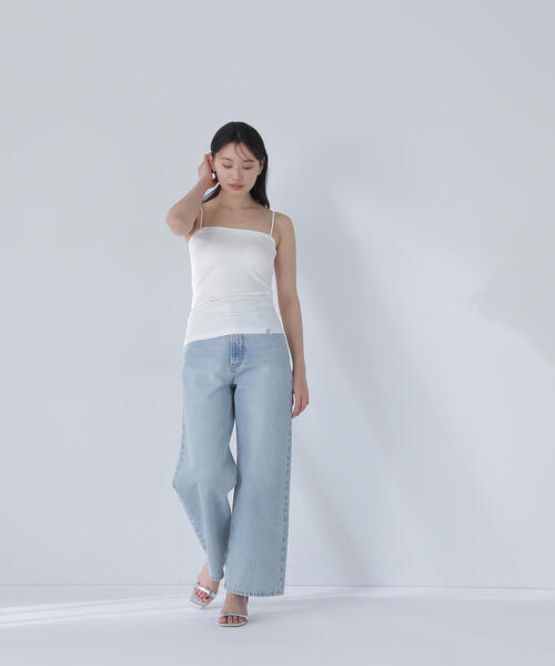 NATURAL BEAUTY BASIC（ナチュラルビューティーベーシック）の「◇【Oggi掲載】カップインベアトップ（キャミソール・レディース・ベージュ/オフホワイト/ブラック・MEDIUM/SMALL）」の16枚目の写真