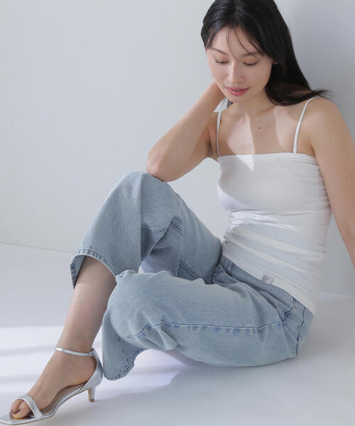 NATURAL BEAUTY BASIC（ナチュラルビューティーベーシック）の「◇【Oggi掲載】カップインベアトップ（キャミソール・レディース・ベージュ/オフホワイト/ブラック・MEDIUM/SMALL）」の19枚目の写真