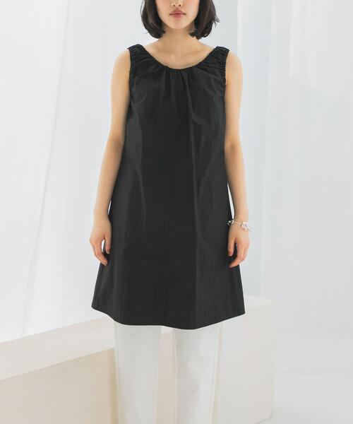 le(ル)の「le SHIRRING MIDI ONE-PIECE(ワンピース・レディース・ブラック/カーキ・FREE)」の12枚目の写真