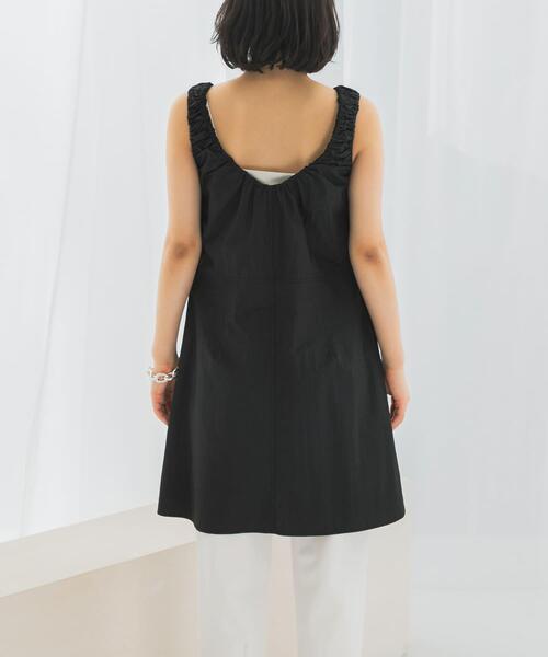 le(ル)の「le SHIRRING MIDI ONE-PIECE(ワンピース・レディース・ブラック/カーキ・FREE)」の14枚目の写真
