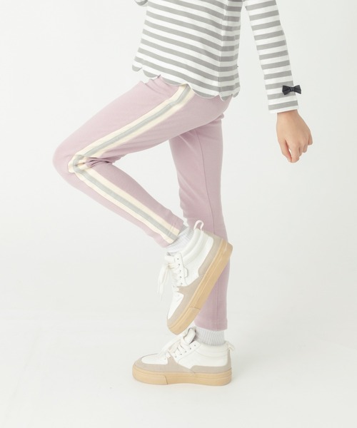ever closet(エバークローゼット)の「サイドラインレギンス(レギンス/スパッツ・キッズ・ホワイト系その他/グレー系その他2/ブルー系その他/ブラック/グレー系その他/ブルー系その他2/ライラック・80cm/90cm/100cm/110cm/120cm/130cm/140cm/150cm)」の7枚目の写真