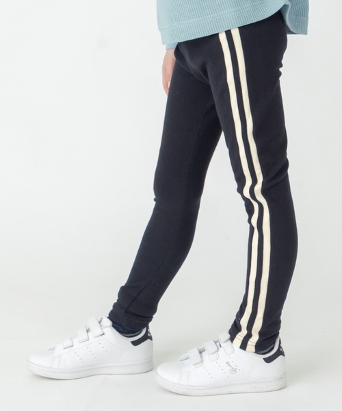 ever closet(エバークローゼット)の「サイドラインレギンス(レギンス/スパッツ・キッズ・ホワイト系その他/グレー系その他2/ブルー系その他/ブラック/グレー系その他/ブルー系その他2/ライラック・80cm/90cm/100cm/110cm/120cm/130cm/140cm/150cm)」の1枚目の写真