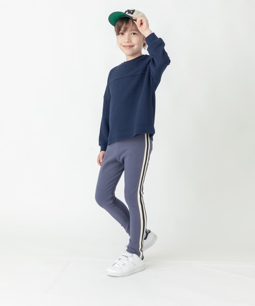 ever closet(エバークローゼット)の「サイドラインレギンス(レギンス/スパッツ・キッズ・ホワイト系その他/グレー系その他2/ブルー系その他/ブラック/グレー系その他/ブルー系その他2/ライラック・80cm/90cm/100cm/110cm/120cm/130cm/140cm/150cm)」の9枚目の写真