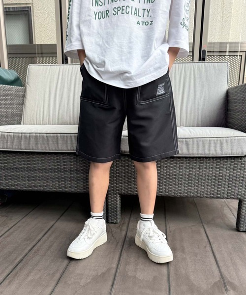 SHISKY（シスキー）の「デイリー　ショートパンツ（その他パンツ・キッズ・ブラック/ダークパープル/グリーン/オレンジ/グレー/ダークネイビー/チャコール/カーキ系・110cm/120cm/130cm/140cm/150cm/160cm）」の15枚目の写真