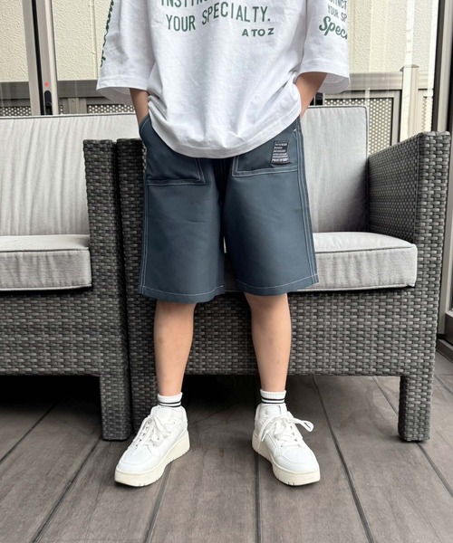 SHISKY（シスキー）の「デイリー　ショートパンツ（その他パンツ・キッズ・ブラック/ダークパープル/グリーン/オレンジ/グレー/ダークネイビー/チャコール/カーキ系・110cm/120cm/130cm/140cm/150cm/160cm）」の13枚目の写真