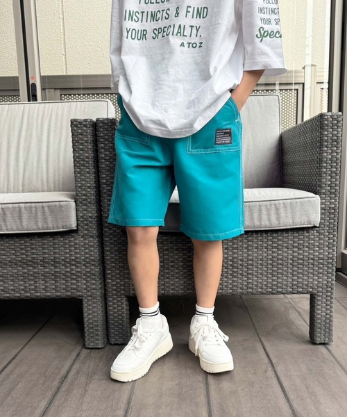 SHISKY（シスキー）の「デイリー　ショートパンツ（その他パンツ・キッズ・ブラック/ダークパープル/グリーン/オレンジ/グレー/ダークネイビー/チャコール/カーキ系・110cm/120cm/130cm/140cm/150cm/160cm）」の12枚目の写真