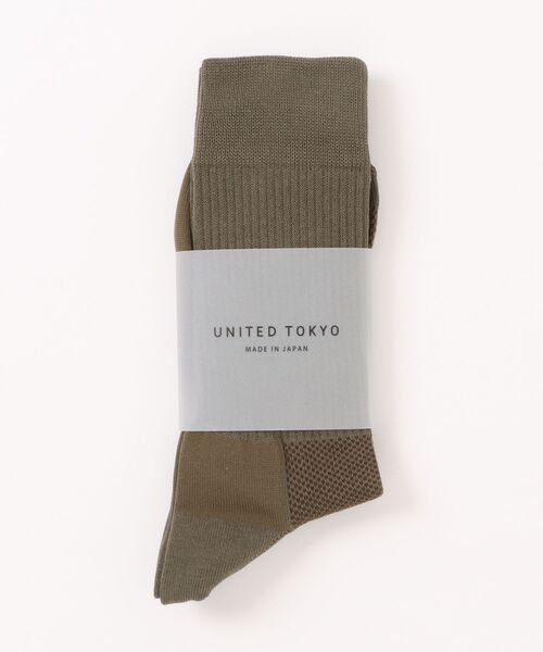 UNITED TOKYO（ユナイテッドトウキョウ）の「POWER FIT COTTON SOCKS | 日本製（ソックス/靴下・メンズ・ブラック/オフホワイト/ダークグレー/ブラウン/グレイッシュベージュ・FREE）」の4枚目の写真