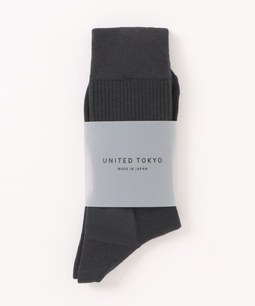 UNITED TOKYO（ユナイテッドトウキョウ）の「POWER FIT COTTON SOCKS | 日本製（ソックス/靴下・メンズ・ブラック/オフホワイト/ダークグレー/ブラウン/グレイッシュベージュ・FREE）」の3枚目の写真