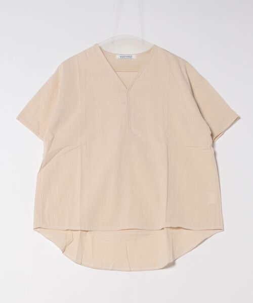 BLANC FICELLE（ブランフィセル）の「Vネック　シャツ（Tシャツ/カットソー・レディース・ブラック/ナチュラル/グリーン/ピンク/ホワイト・M/L/XL/XXL）」の11枚目の写真