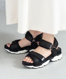 JELLY BEANS | 【厚底】【スポサン】ベルクロテープストラップスポーツサンダル(211-53325)JELLY BEANS(ジェリービーンズ)(サンダル)