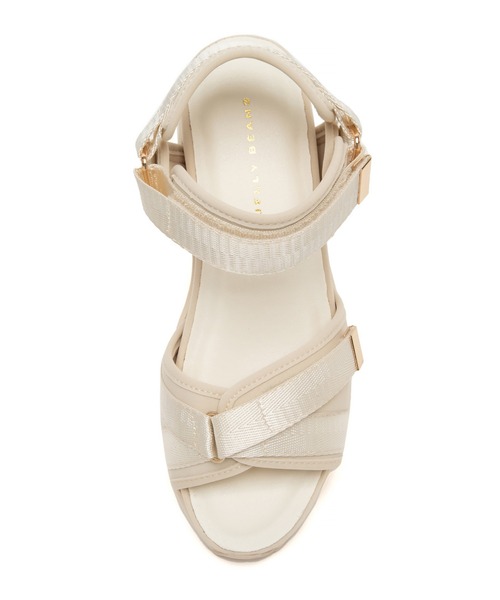 JELLY BEANS(ジェリービーンズ)の「【厚底】【スポサン】ベルクロテープストラップスポーツサンダル(211-53325)JELLY BEANS(ジェリービーンズ)(サンダル・レディース・ブラック/グレイッシュベージュ/アイボリー・S/M/L)」の11枚目の写真