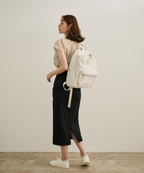 ROPE'（ロペ）の「【洗える】サテンリネン ポケット付きタイトスカート【34サイズ/J'aDoRe・店舗限定】/25SS（スカート・レディース・ブラウン/キナリ/イエロー/ネイビー・36/38/40）」の9枚目の写真