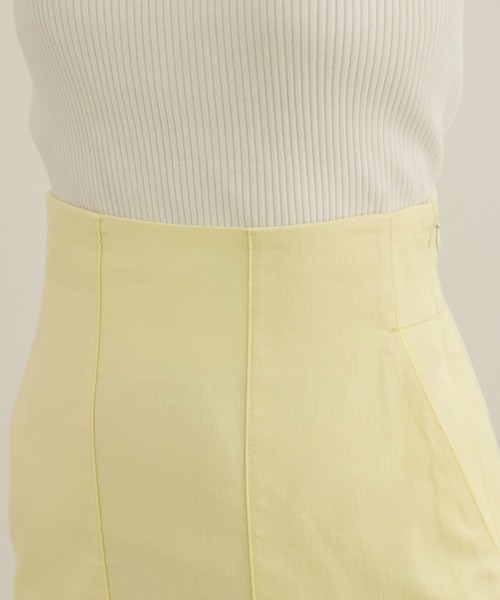 ROPE'（ロペ）の「【洗える】サテンリネン ポケット付きタイトスカート【34サイズ/J'aDoRe・店舗限定】/25SS（スカート・レディース・ブラウン/キナリ/イエロー/ネイビー・36/38/40）」の15枚目の写真