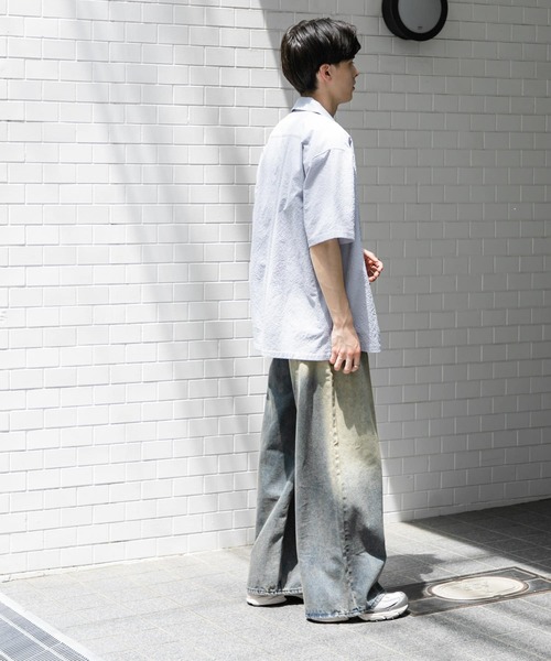 SENSE OF PLACE by URBAN RESEARCH（センスオブプレイスバイアーバンリサーチ）の「『ユニセックス』ヴィンテージライクデニムワイドパンツ（デニムパンツ・メンズ・ブラック/インディゴブルー・LARGE/MEDIUM）」の11枚目の写真