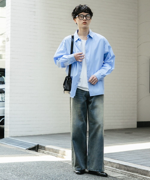 SENSE OF PLACE by URBAN RESEARCH（センスオブプレイスバイアーバンリサーチ）の「『ユニセックス』ヴィンテージライクデニムワイドパンツ（デニムパンツ・メンズ・ブラック/インディゴブルー・LARGE/MEDIUM）」の18枚目の写真