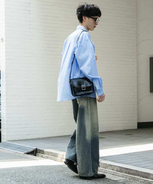 SENSE OF PLACE by URBAN RESEARCH（センスオブプレイスバイアーバンリサーチ）の「『ユニセックス』ヴィンテージライクデニムワイドパンツ（デニムパンツ・メンズ・ブラック/インディゴブルー・LARGE/MEDIUM）」の20枚目の写真