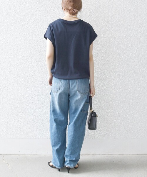 hiemiiです₊⁎⁺˳✧༚ SHIPS any:〈接触冷感/汗染み防止加工/洗濯機可能〉ドロスト フレンチ