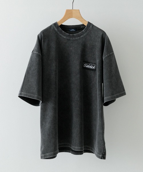 ITEMS URBANRESEARCH（アイテムズ アーバンリサーチ）の「ワンポイント刺繍クルーネックデニムTシャツ（Tシャツ/カットソー・メンズ・ブラック/ブルー/ネイビー・MEDIUM/LARGE）」の2枚目の写真