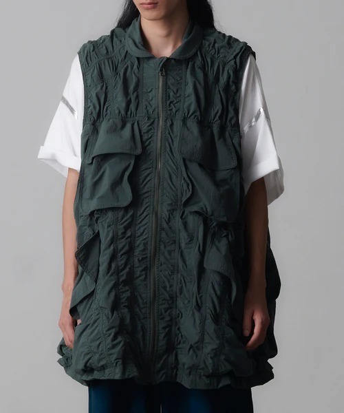 【本物新品保証】 セール】FACETASM/ファセッタズム/PATCHWORK VEST（ベスト トップス