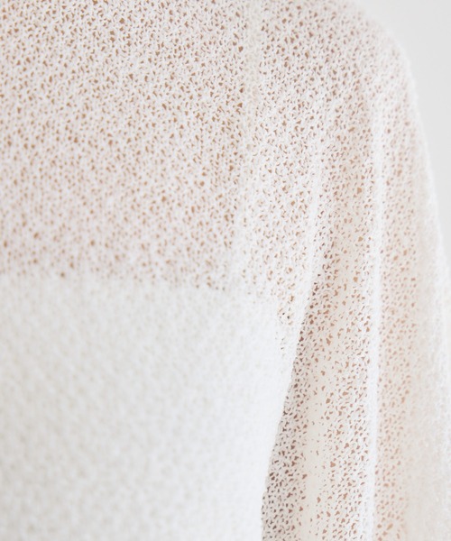 KATHARINE ROSS（キャサリンロス）の「【KATHARINE ROSS】ふわ袖かのこ和紙ニット（ニット/セーター・レディース・ライトブルー/チャコールグレー/オフホワイト・MEDIUM）」の18枚目の写真