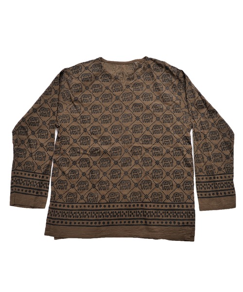 MARAI(マーライ)の「キーネックエスニックシャツ 長袖Tシャツ ロンT(Tシャツ/カットソー・レディース・E/F/G/O/Q/S/H/T/M/P/R・FREE)」の9枚目の写真