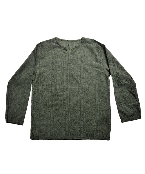 MARAI(マーライ)の「キーネックエスニックシャツ 長袖Tシャツ ロンT(Tシャツ/カットソー・レディース・E/F/G/O/Q/S/H/T/M/P/R・FREE)」の11枚目の写真