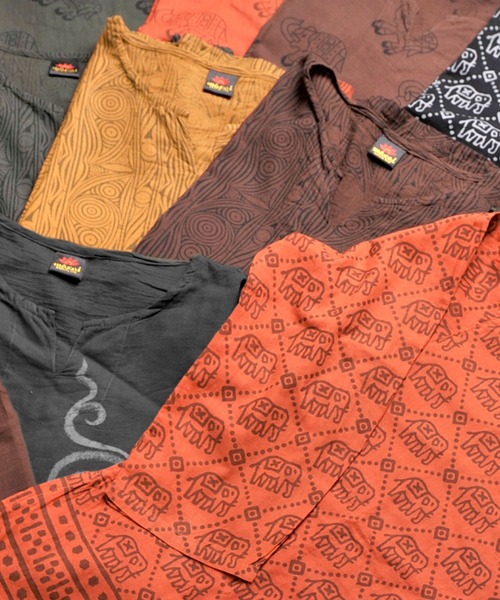 MARAI(マーライ)の「キーネックエスニックシャツ 長袖Tシャツ ロンT(Tシャツ/カットソー・レディース・E/F/G/O/Q/S/H/T/M/P/R・FREE)」の19枚目の写真