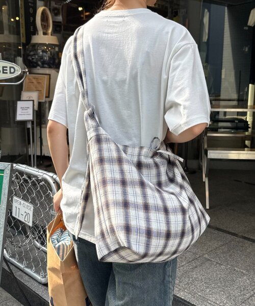 セール】【UNISEX】チェック柄ショルダーバッグ（ショルダーバッグ