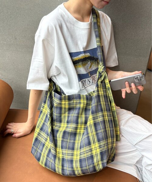 セール】【UNISEX】チェック柄ショルダーバッグ（ショルダー