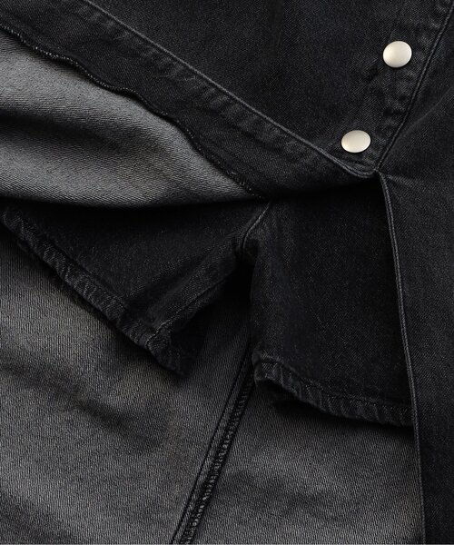 algy（アルジー）の「ダメージデニムロングラップスカート（デニムスカート・キッズ・ブラック/サックスブルー・XX-SMALL/X-SMALL/SMALL/MEDIUM）」の6枚目の写真