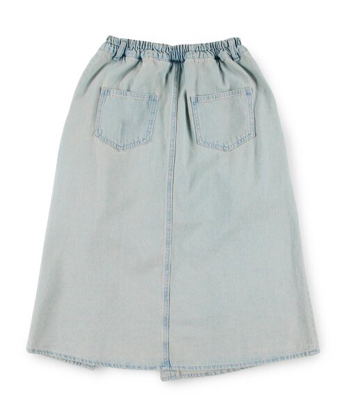 algy（アルジー）の「ダメージデニムロングラップスカート（デニムスカート・キッズ・ブラック/サックスブルー・XX-SMALL/X-SMALL/SMALL/MEDIUM）」の8枚目の写真