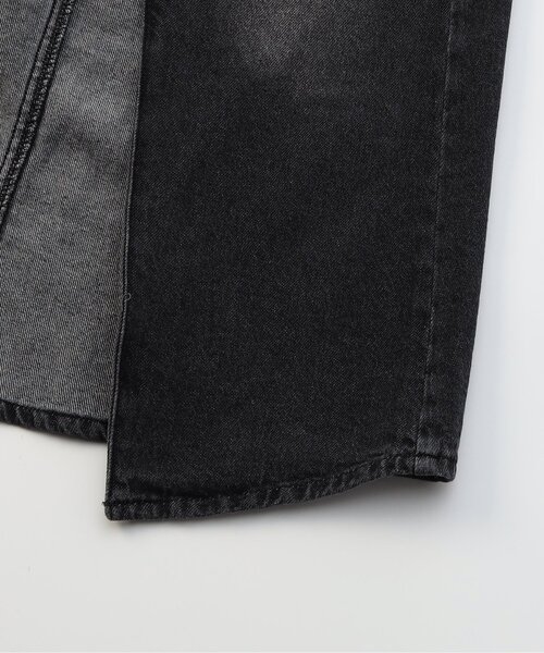 algy（アルジー）の「ダメージデニムロングラップスカート（デニムスカート・キッズ・ブラック/サックスブルー・XX-SMALL/X-SMALL/SMALL/MEDIUM）」の14枚目の写真