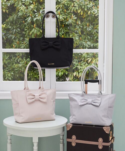 Maison de FLEUR（メゾンドフルール）の「フロントリボンキャリーオンバッグ（トートバッグ・レディース・ブラック/ピンク系その他3・FREE）」の13枚目の写真